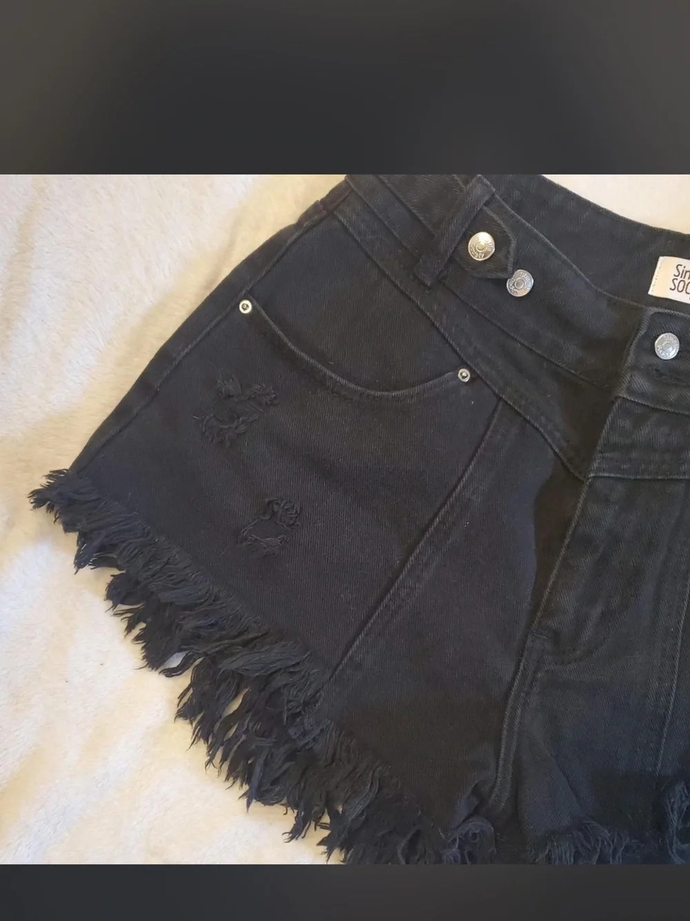 no bra black denim