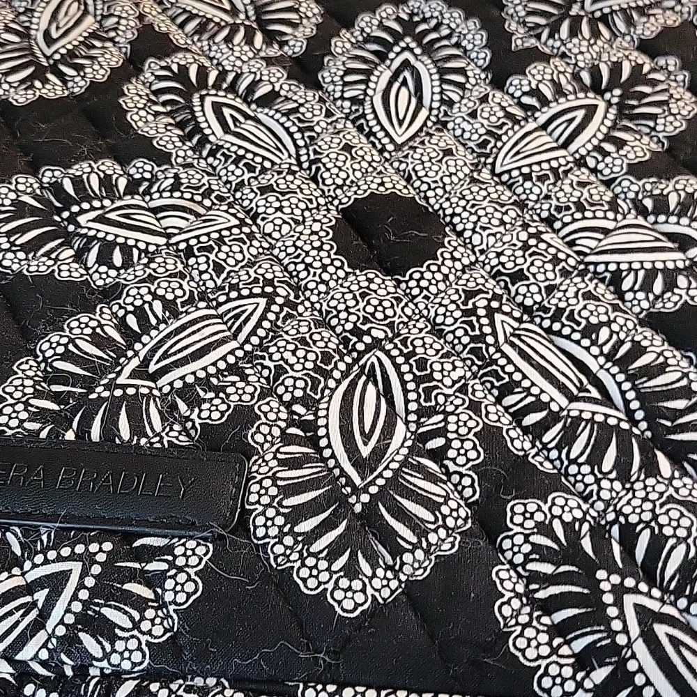 Vera Bradley Black and White Floral Laptop Sleeve