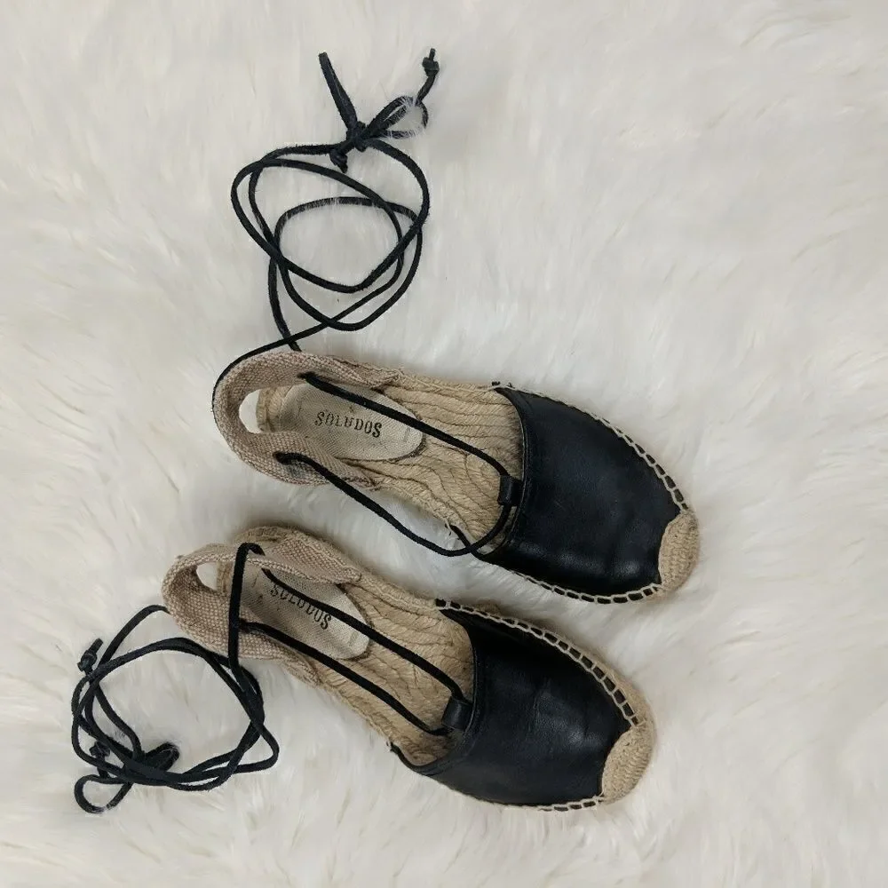 Soludos leather gladiator