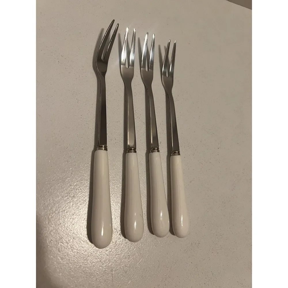 Set Of‎ 4 Mini Forks Jam Jelly Hors d'oeuvres Charcuterie 6