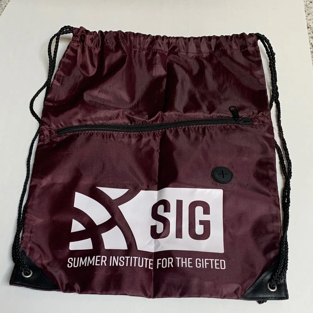 SIG Maroon Kids Drawstring Bag. Like new. Size: 13x16