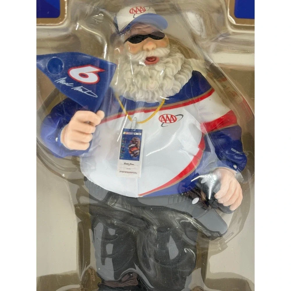 NASCAR #6 AAA Racing Santa Figurine Trevco Mark Martin Christmas Fan Collectible