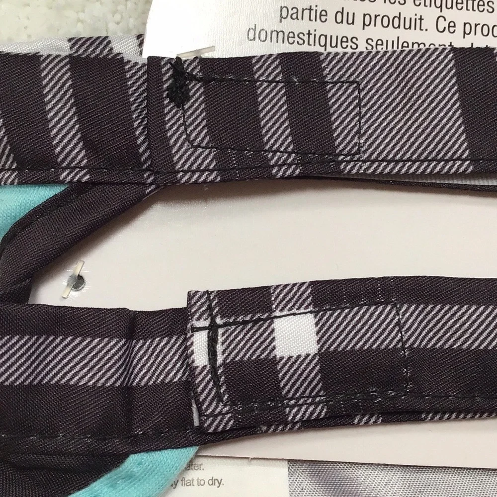Set of 2 Dog Pet Neck Scarves‎ Bandanas Blue & Black Plaid Medium/Large N…