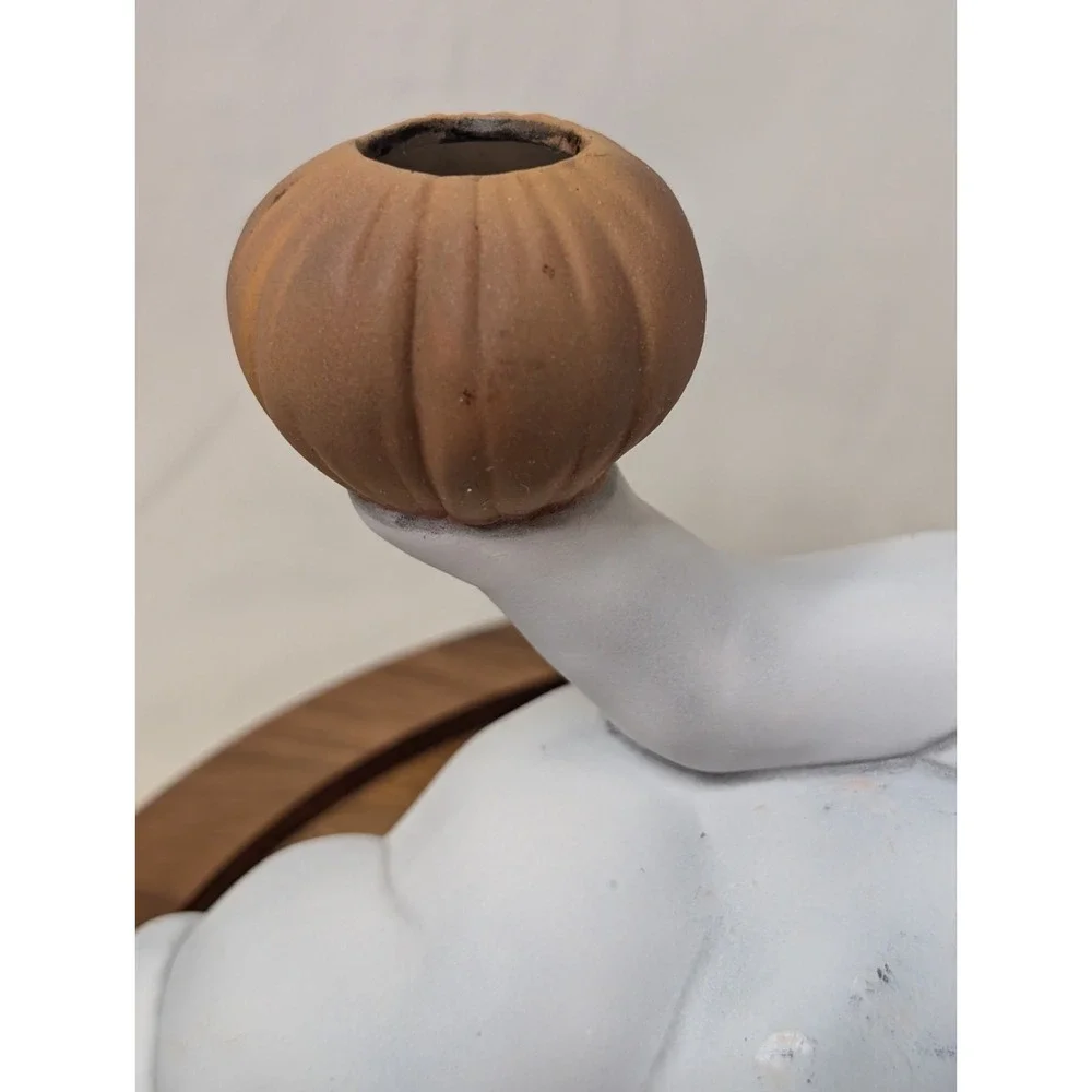 Vintage Halloween‎ Ceramic Laying Ghost Candle Holder Holiday Figurine