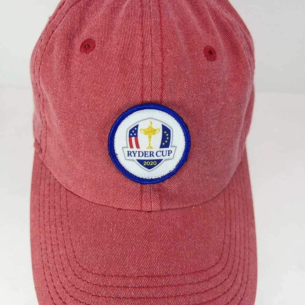 RYDER CUP 2015 Ball Cap Imperial Red Strap Back Small Fit Cotton PGA Golf‎ Hat