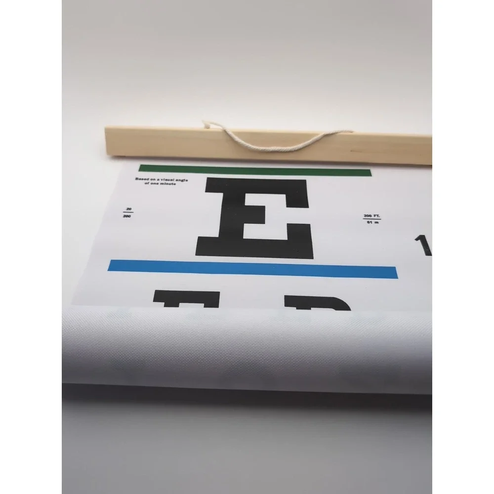 Eye Charts‎ for Eye Exams 20 Feet Snellen Eye Chart with Wooden Frame Chart Only