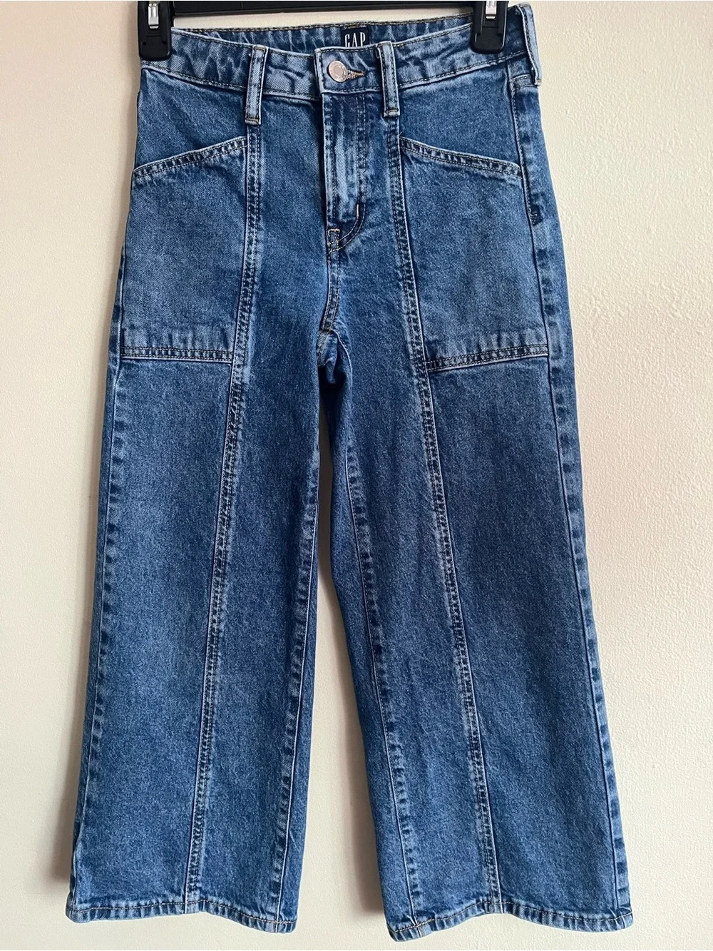 GAP Kids Wide-Leg Blue Panel Jeans size 10