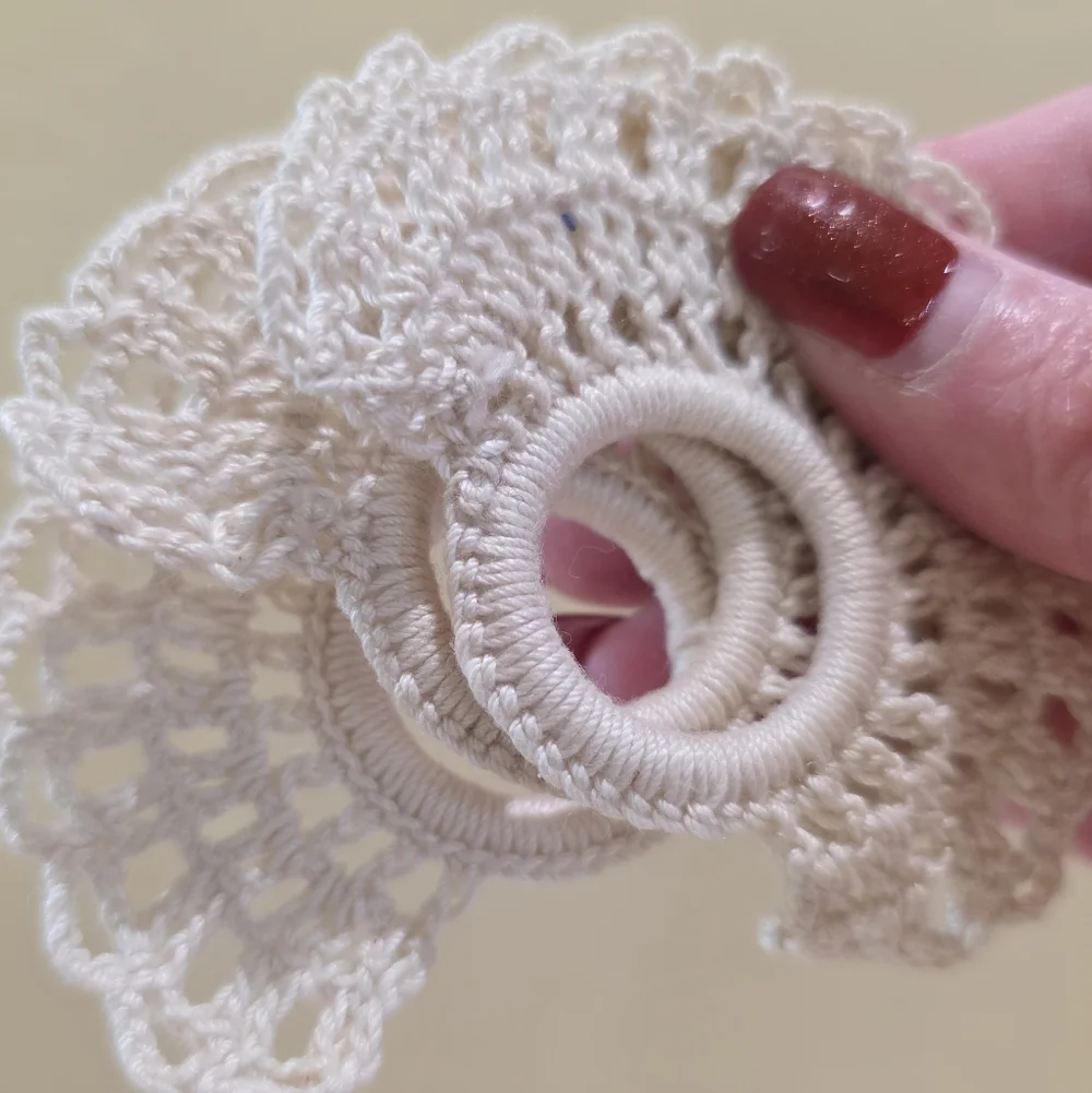 Handmade vintage ecru
