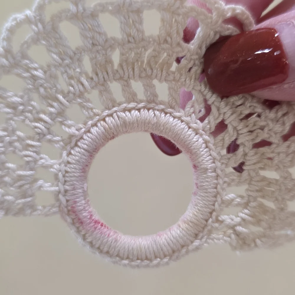 Handmade vintage ecru