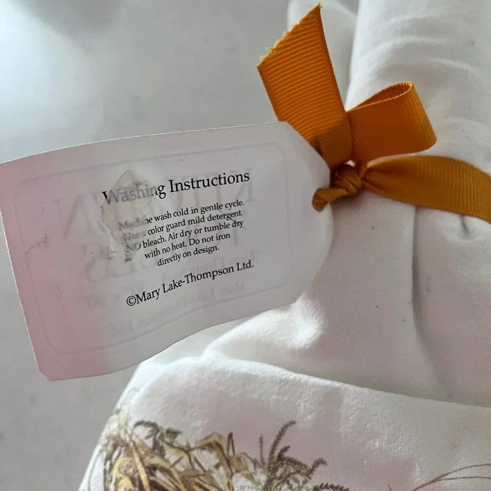 NEW 2 Kitchen Tea‎ Dish Towels “gather” thanksgiving towel 100% Cotton