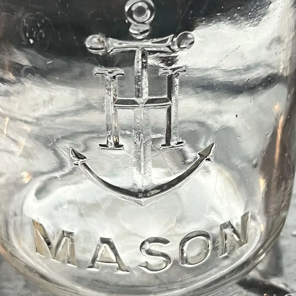Collectible 1930s Anchor Hocking Pint Mason Jar