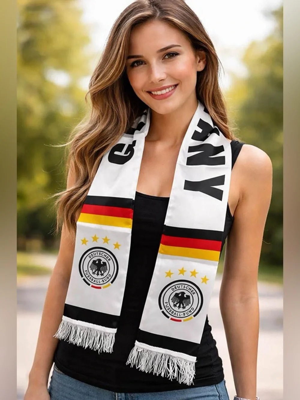 Brazil Green Yellow Patriotic Soccer Fan Gear World Cup Game Day Team Scarf