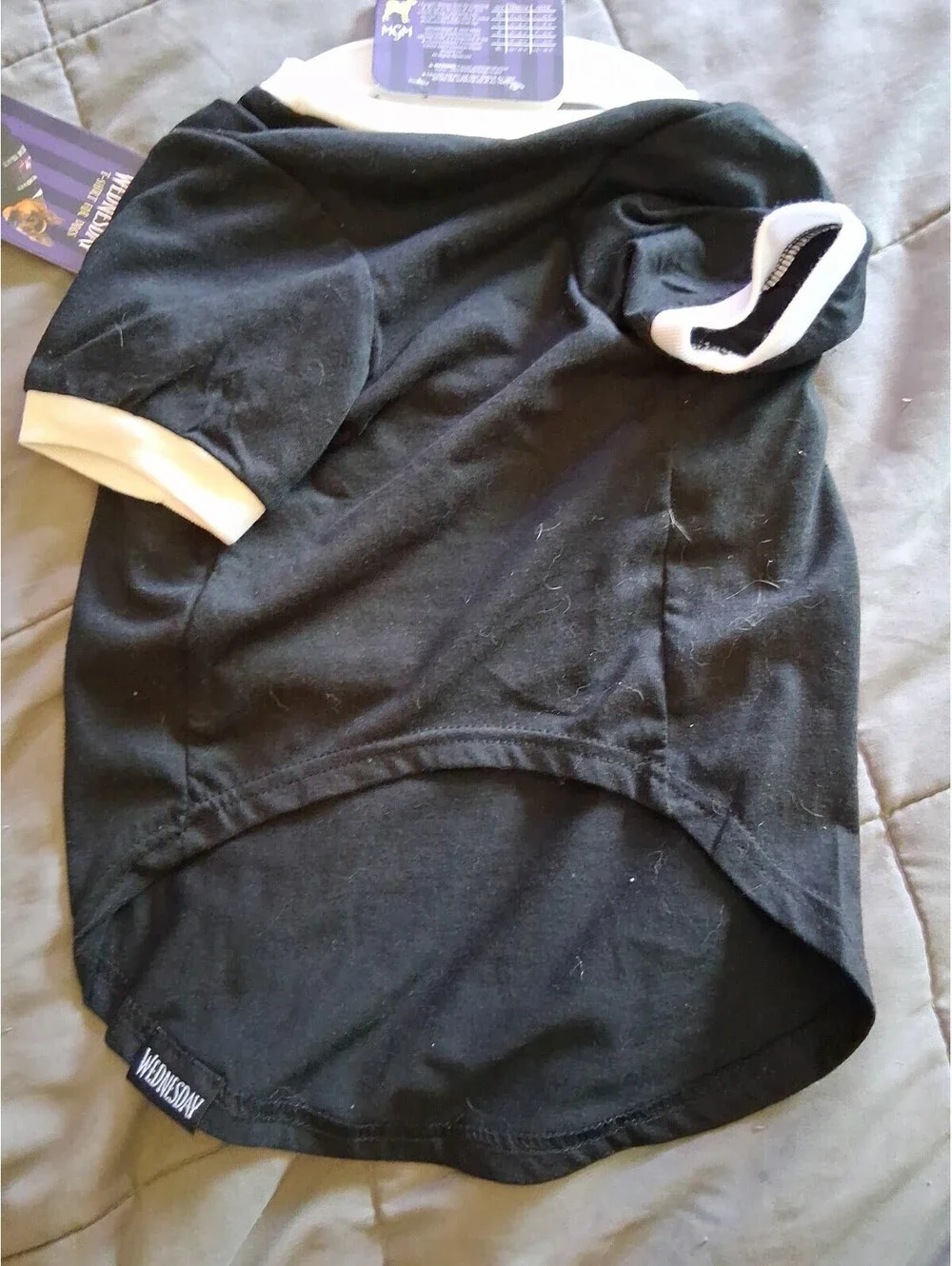 Wednesday Netflix We Wear Black Shirt Size Large Halloween Pet Outfit Costume
