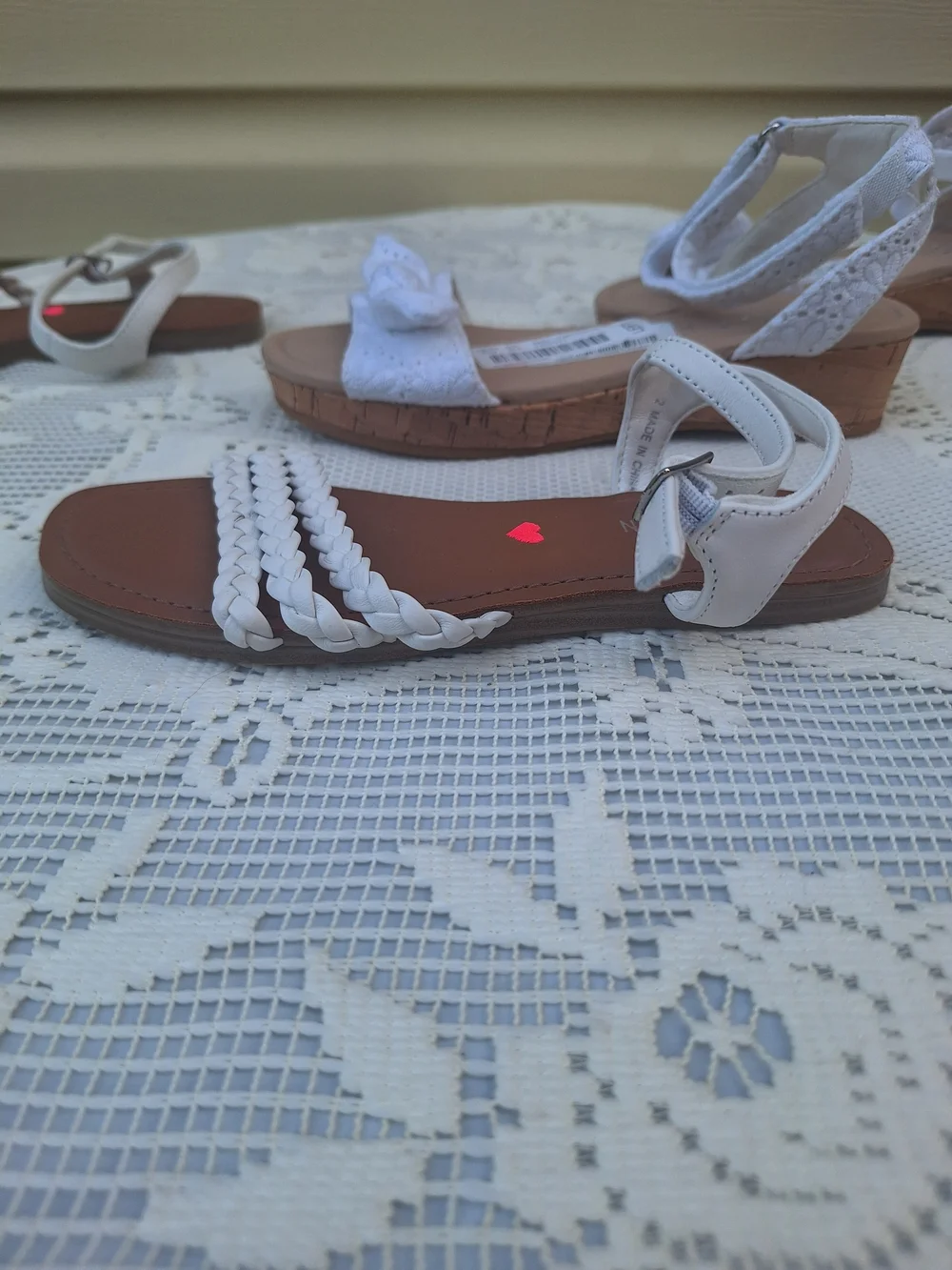 Beautiful Two‑Pair Sandal Set – Girls’ Size 2 (Brand New)