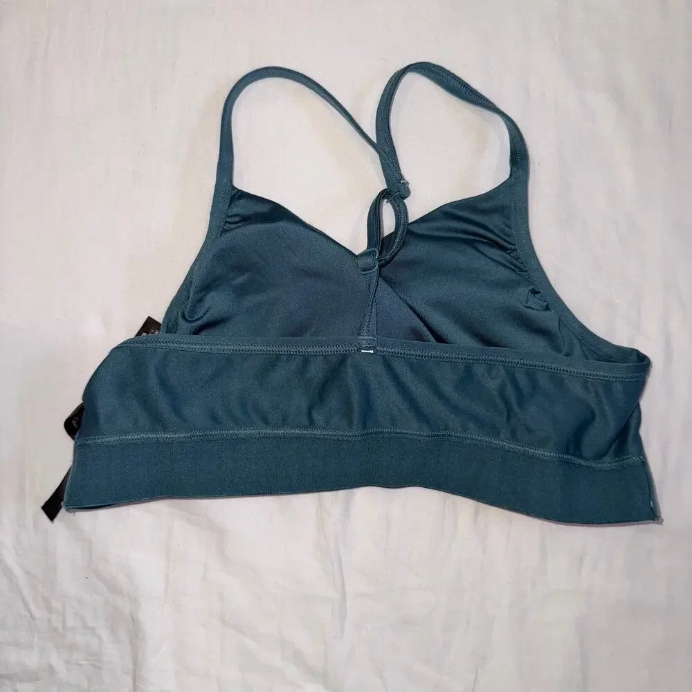 VS Pink Sport Teal Wrap Sports Bra Racerback Pilates Yoga Athliesure Medium