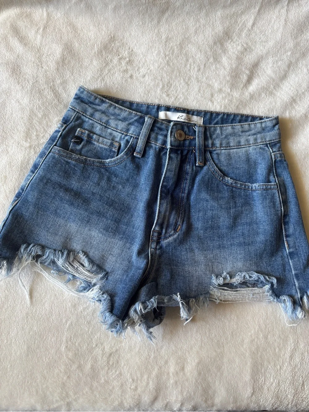 Kancan High Waist Denim Shorts