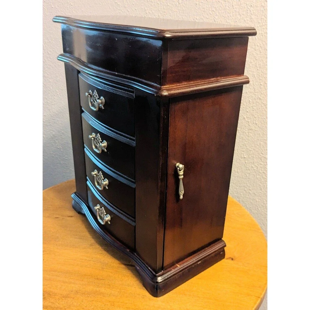 Croft & Barrow Jewelry Organizer Armoire 7 Compartments Necklace Closet Mirror