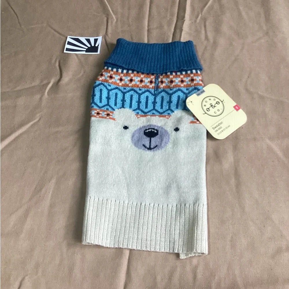 Bond & Co Nord Blue Bear Dog Sweater XS