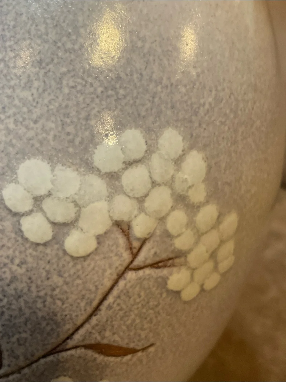 Serra Earthenware Bud Vase with White Flower Inlays