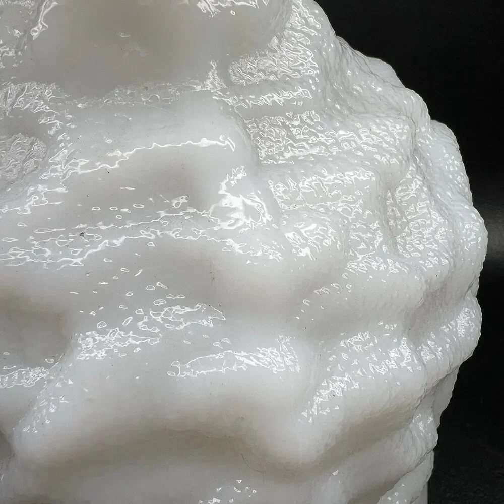 Vintage E.O. Brody Bumpy Milk Glass Footed Pedestal Vase/Planter