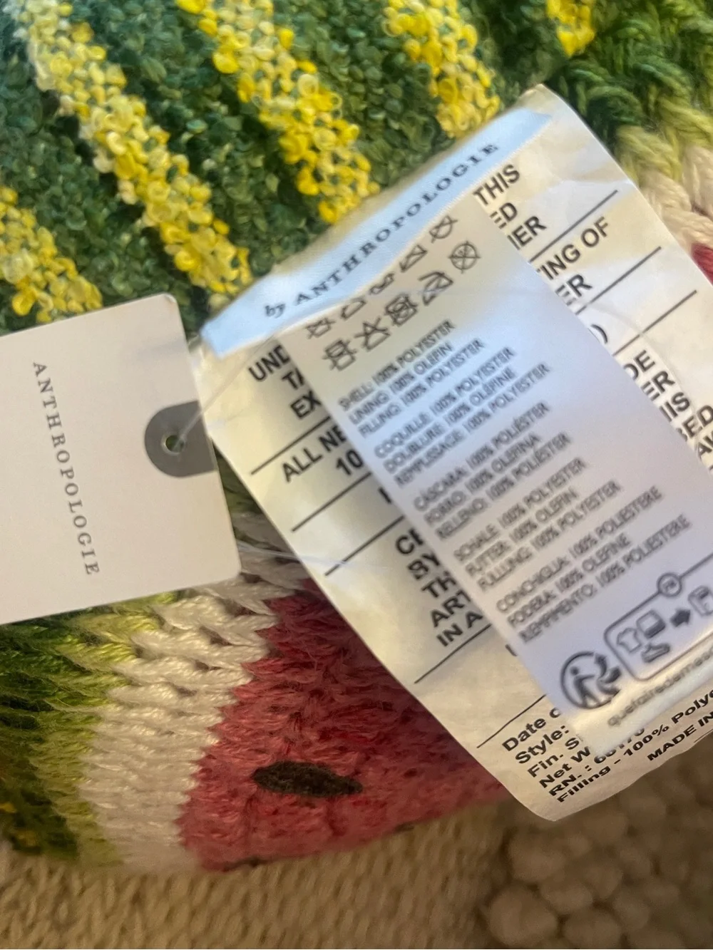 Woven Watermelon Pillow From Anthropologie