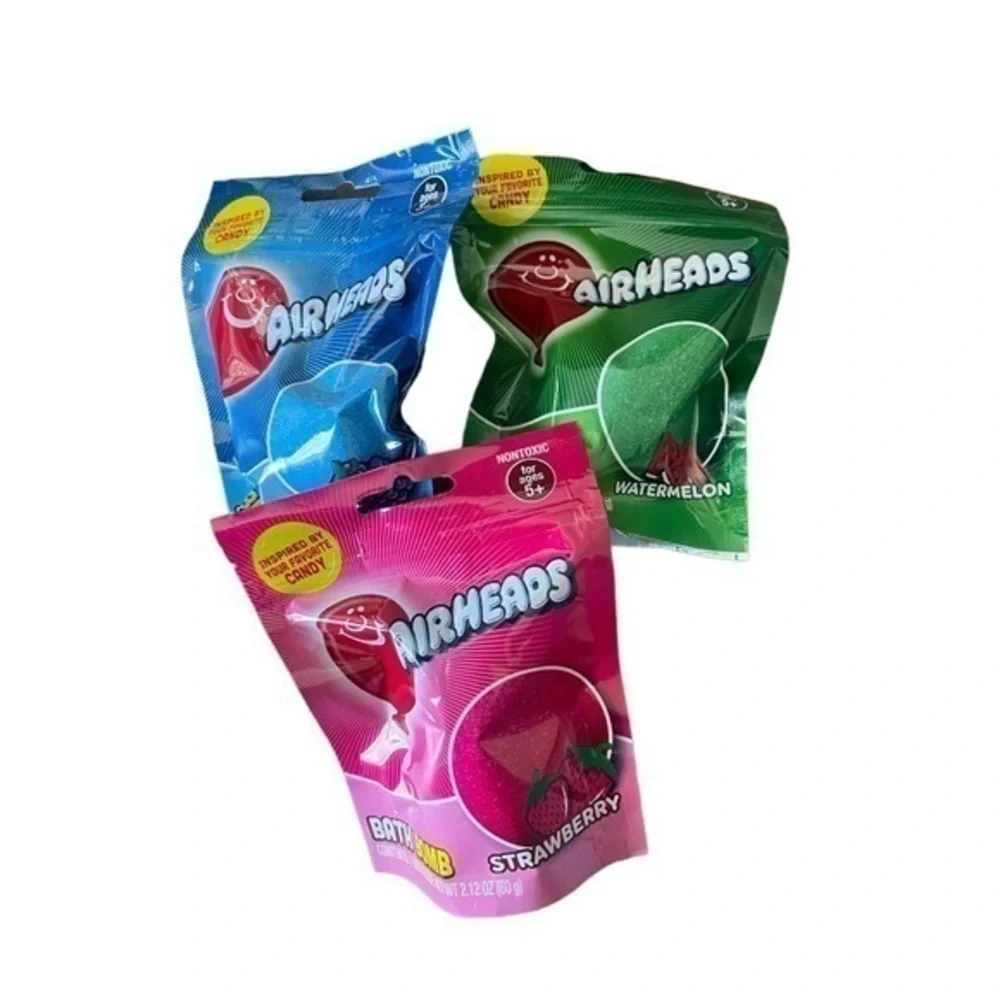 AIRHEADS fruit scented bath bombs 24ct watermelon, blue raspberry and strawberry