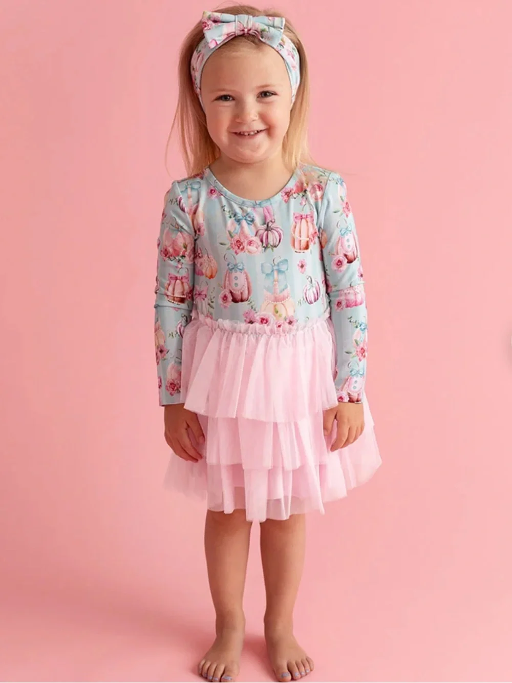 Posh Peanut Edie Long Sleeve Tulle Dress