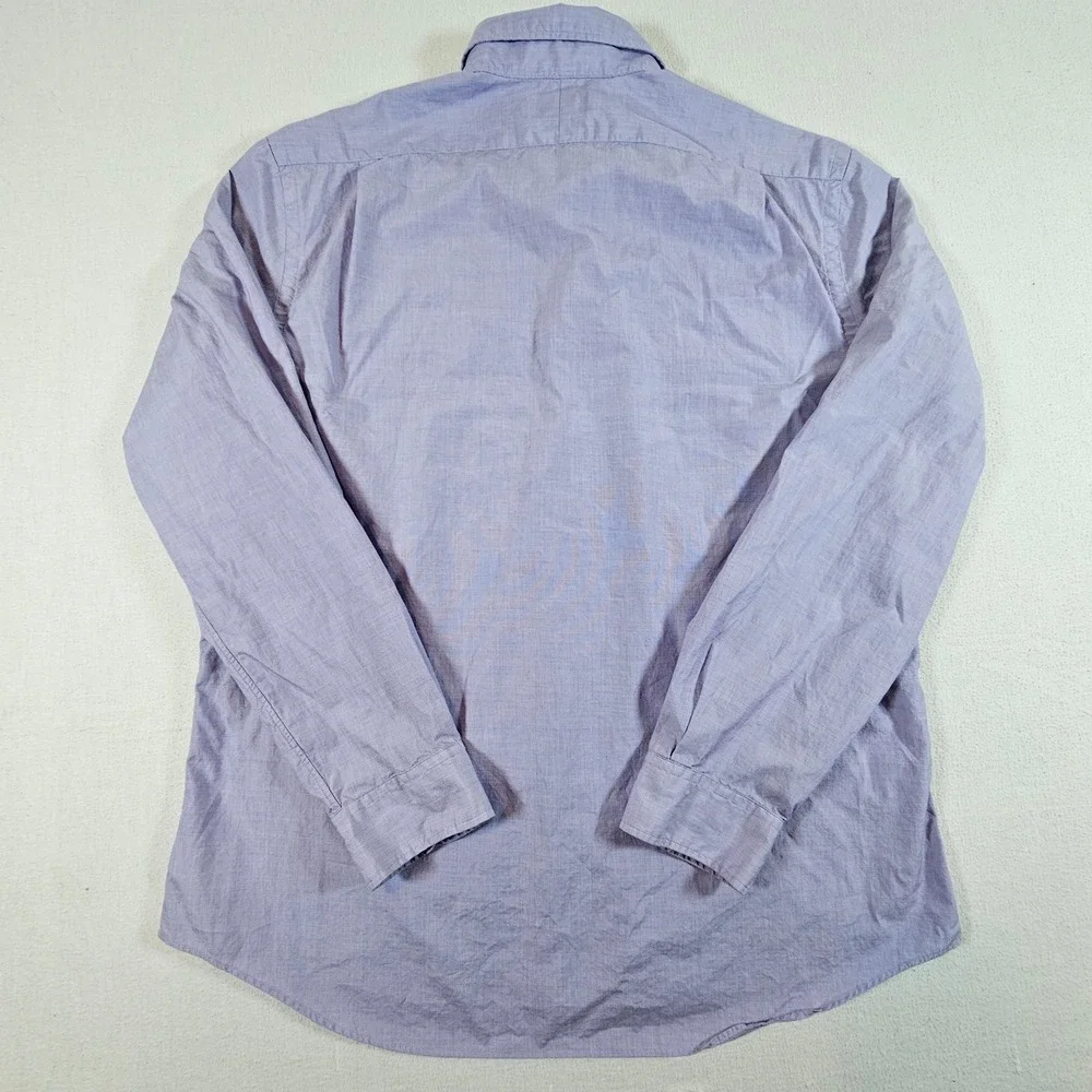 Polo Ralph Lauren Button Down Shirt Mens XXL Light Purple Slim Stretch Cotton