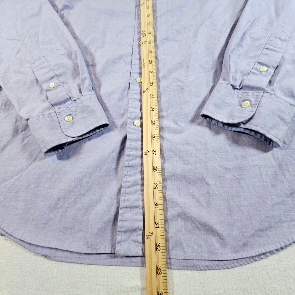 Polo Ralph Lauren Button Down Shirt Mens XXL Light Purple Slim Stretch Cotton