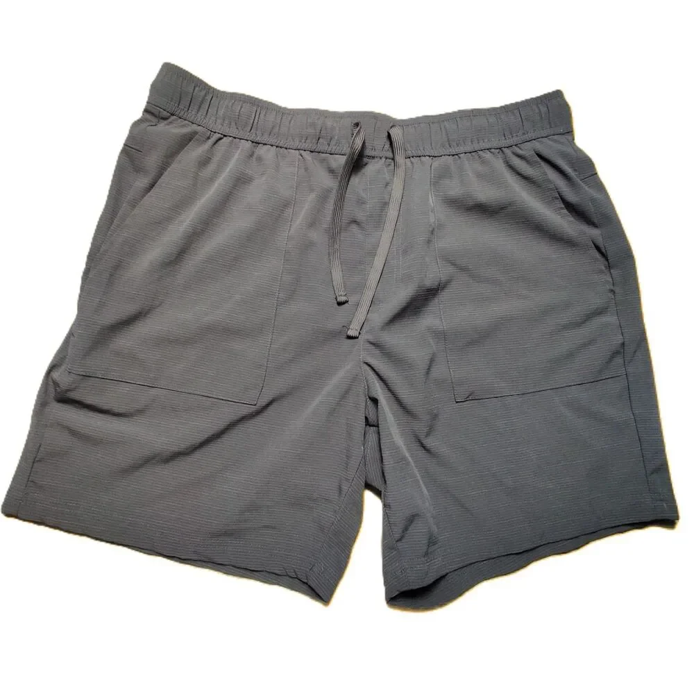 Avalanche Outdoor Shorts Men’s Large Gray Stretch Hiking Athletic Zip Pocket