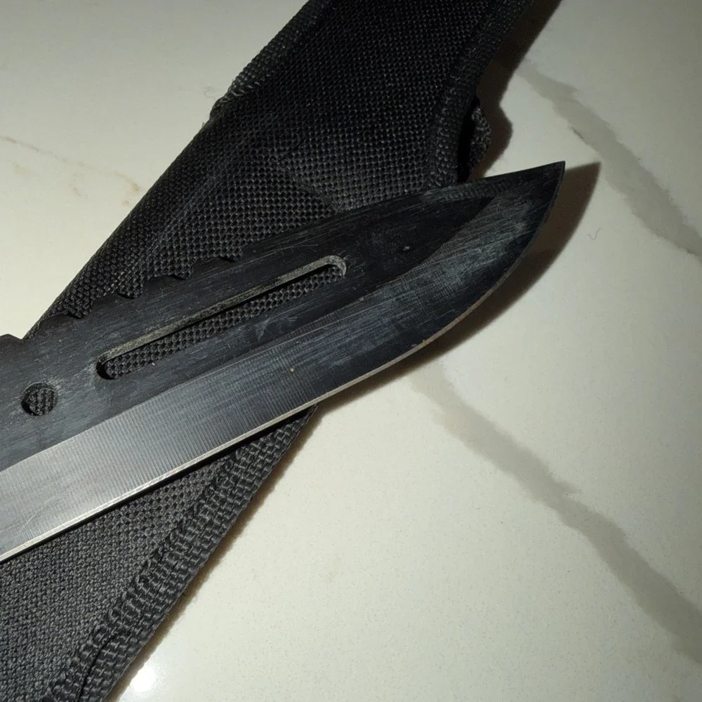 Frost Cutlery Tactical Survival Knife Fixed Blade Sheath Serrated Gut Hook 12