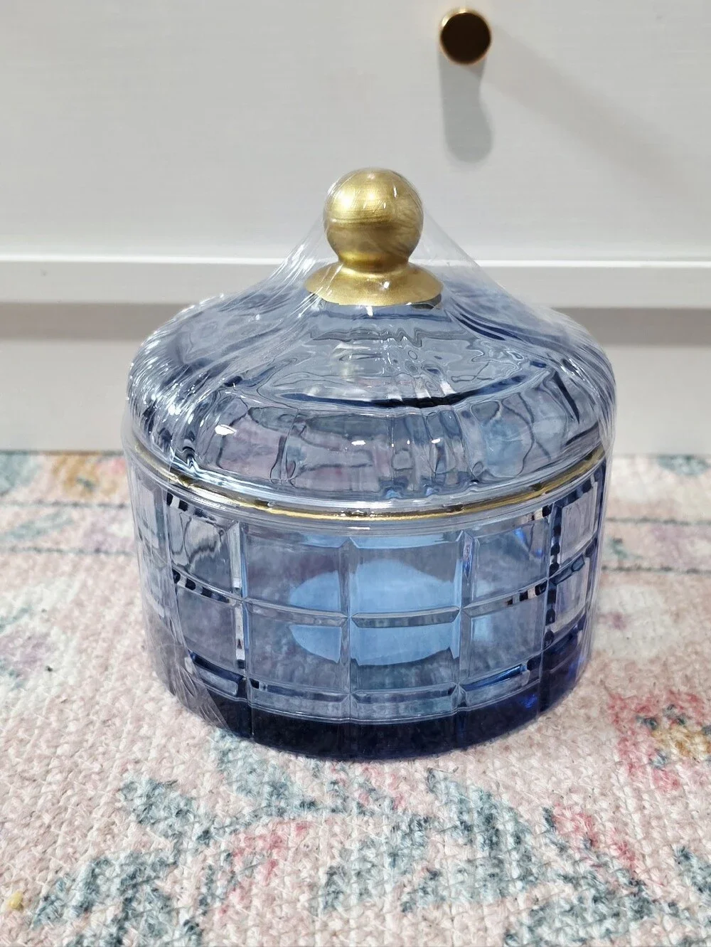 Target Bullseye Playground 2026 Glass Lidded Trinket Box - Blue
