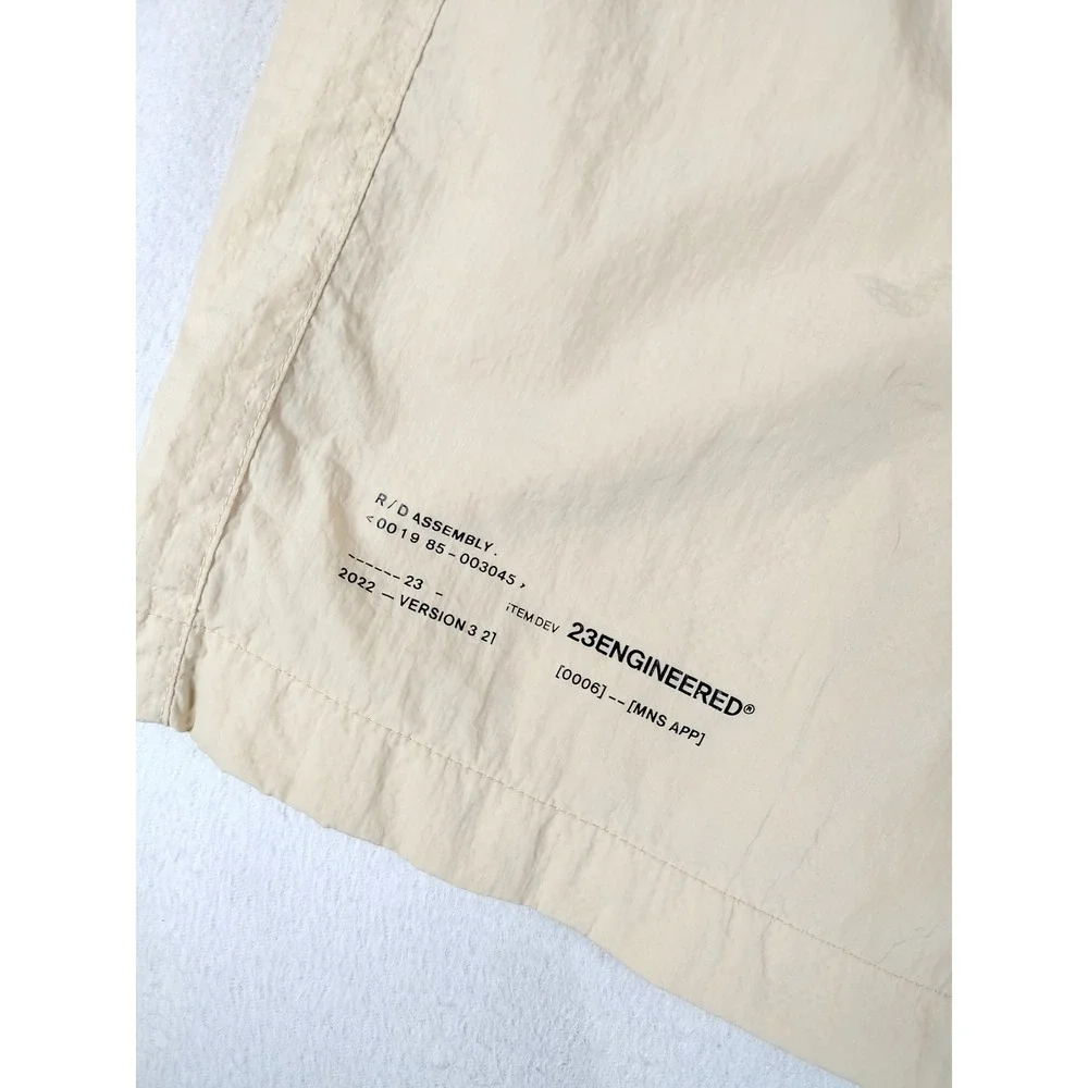Jordan 23 Engineered Shorts Mens Medium Beige‎ Athletic Zip Pockets DQ7875-252