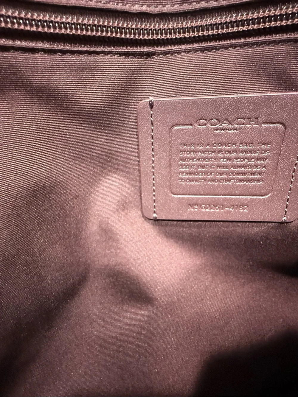 Coach sleek structured