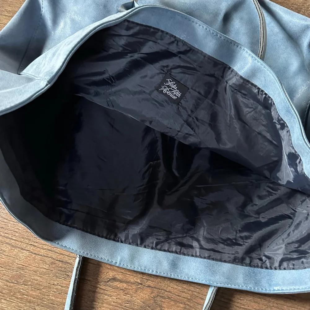 Saks Fifth Avenue Blue Tote Bag Large