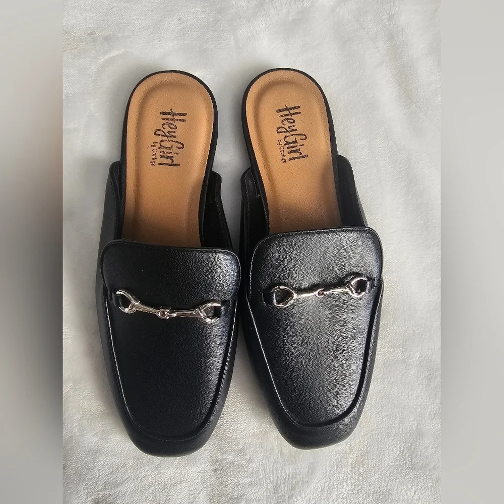 Corkys Black Loafers with Silver Accent