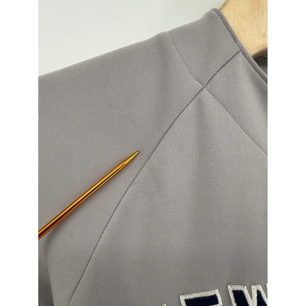 Vintage Majestic New York Baseball Jersey Youth M Polyester Grey Stitched MLB