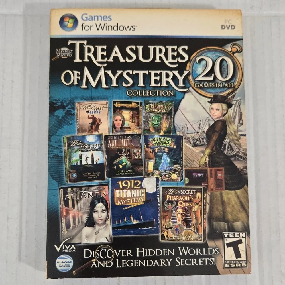 Treasures of Mystery Collection PC Game 20 Games in All Viva Media DVD CD