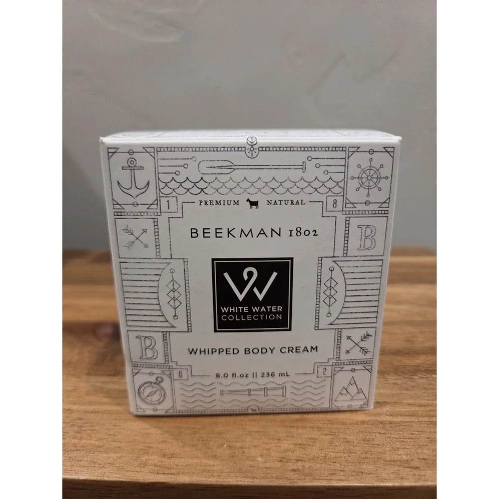 Beekman 1802 White Water Collection Goat Milk Whipped Body Cream 8 oz. New