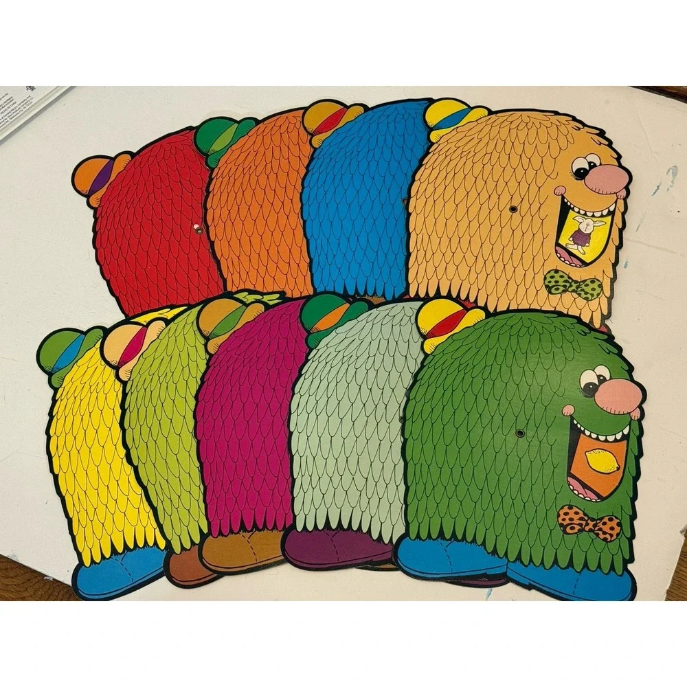 Vintage‎ 1977 Teaching Initial Consonant Discs T-264 Colorful Creatures in Box 9