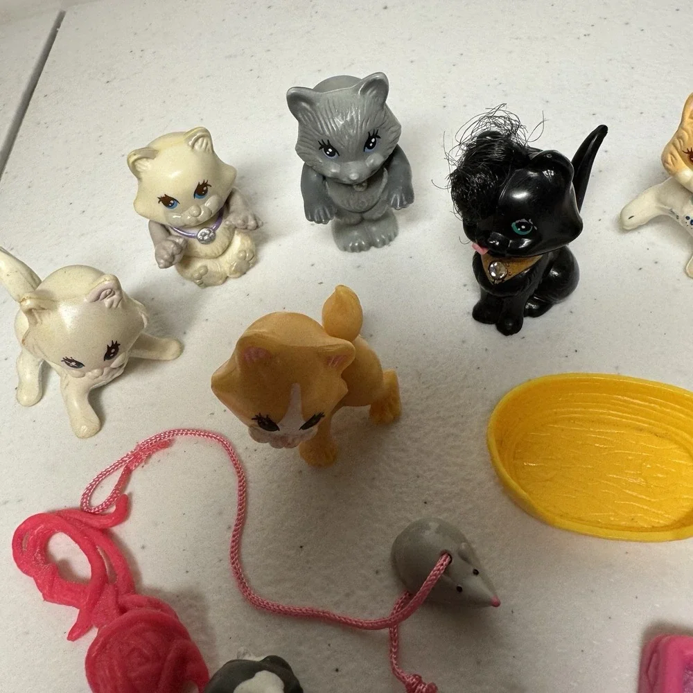 Vtg Kenner  Littlest Pet Shop Cat Lot Kittens Cutesy Vintage Rare‎ LPS BUNDLE