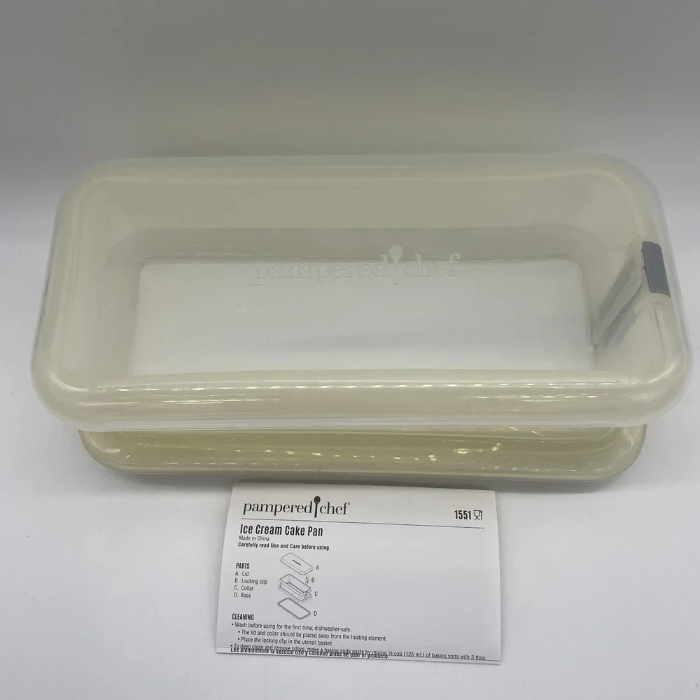 Pampered‎ Chef Ice Cream Cake Pan 1551 Mold Discontinued + Instructions