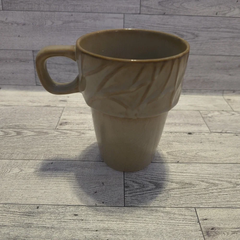 Rare MercAsia Ceramic Nesting Shabby‎ Coffee Mug 16 oz. Cup Stackable