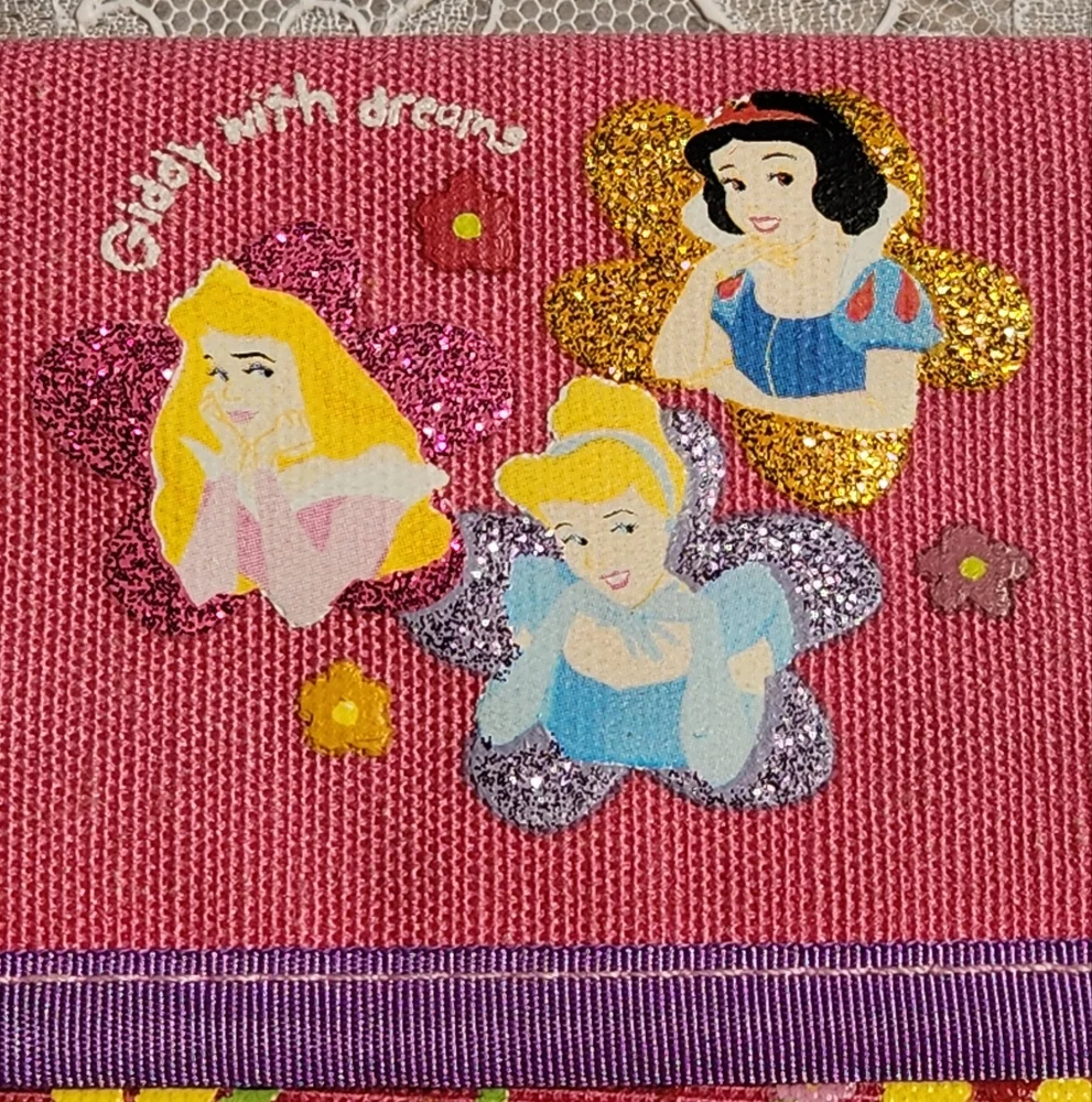 VINTAGE DISNEY PRINCESS Trifold Wallet, Velcro, Canvas