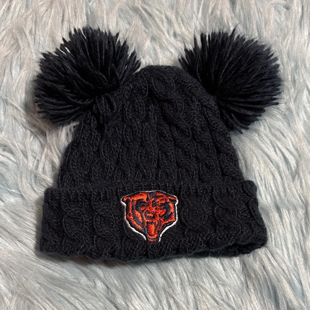 New Era NFL Chicago Bears Navy Knit Pom Pom Infant Beanie