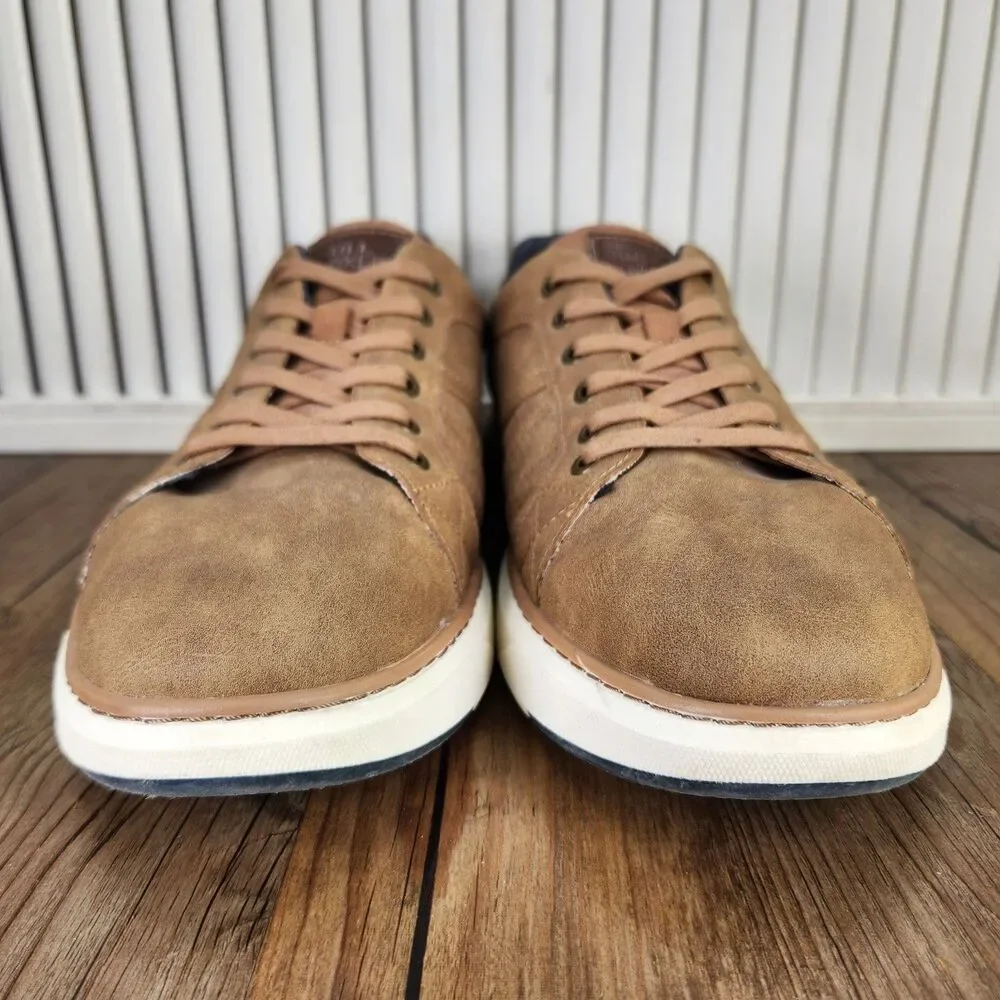 Bull Boxer Perforated PU Leather Shoes Men's 12 Brown Preppy Ivy League Oxfords