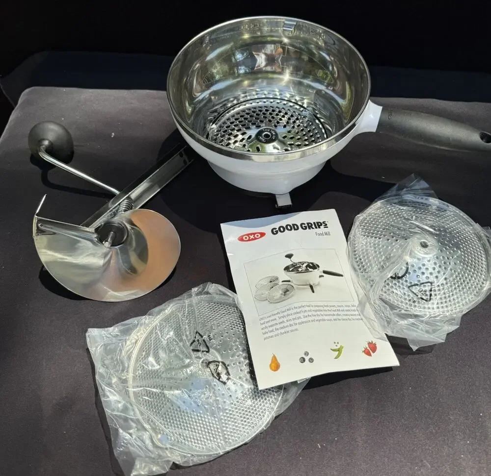 Brand New OXO Good Grips Food Mill 2 Disks Williams Sonoma