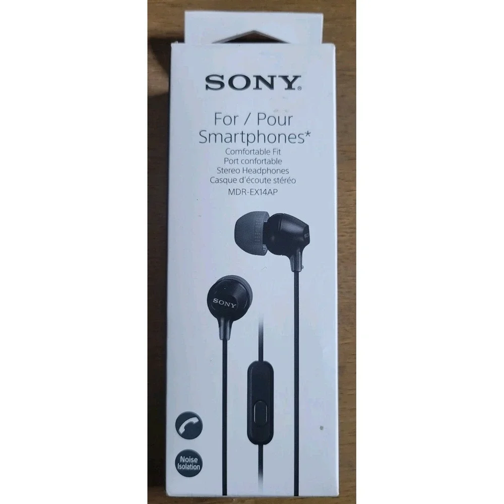 NEW Sony EX14AP Stereo‎ Wired Earbud Headphones MDREX14AP - BLACK