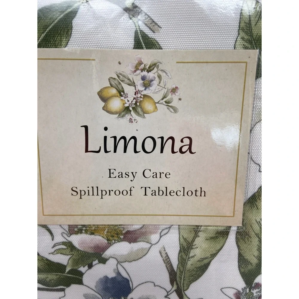 New Benson Mills Tablecloth Limona Lemons Oblong 52