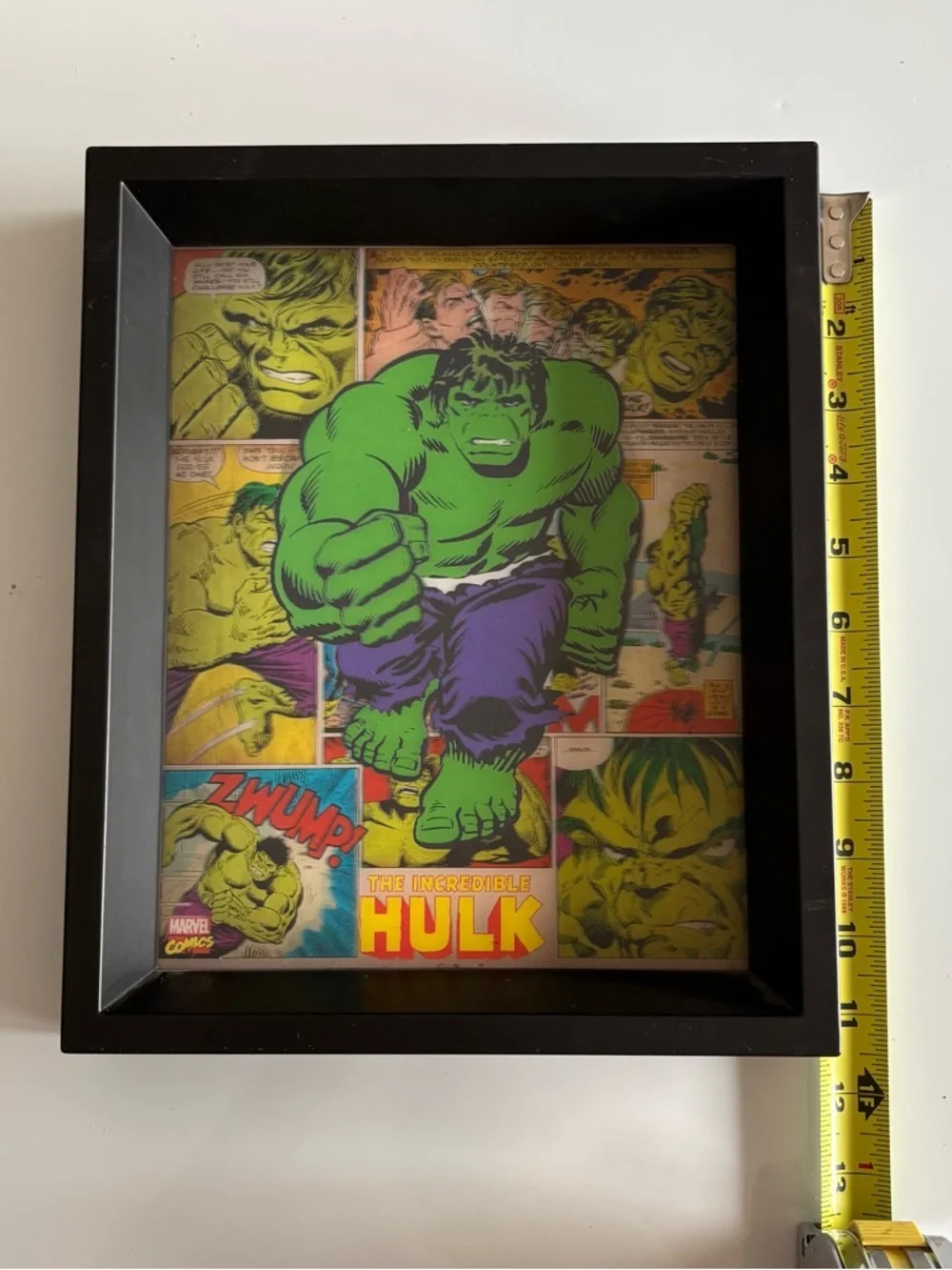 The Incredible Hulk Framed Comic Art - hologram